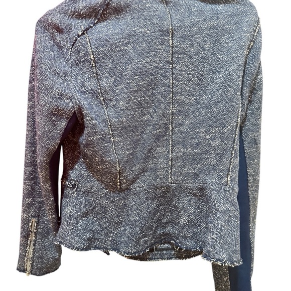 Rebecca Taylor Navy Blue Asymmetrical Zipper  Jacket. Sizev6 - Picture 3 of 4